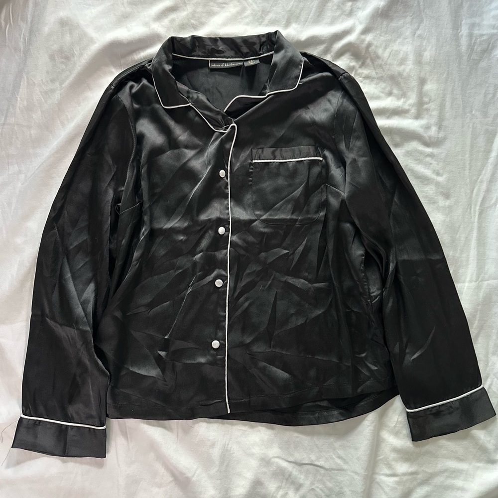 House of Harlow 1960 Black Casual Button Down Shirt